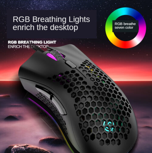 q8 Wired mechanical Sport RGB Gaming Mouse Black 1