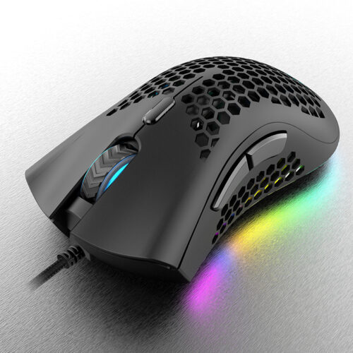 q8 Wired mechanical Sport RGB Gaming Mouse Black 5