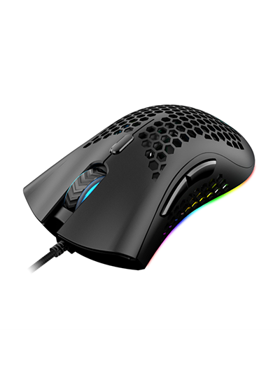 q8 Wired mechanical Sport RGB Gaming Mouse Black saiti
