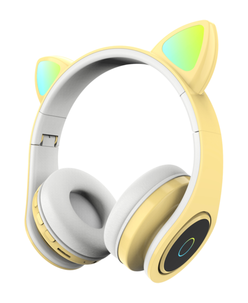 HIFI Cat Ear Headphones yellow 1